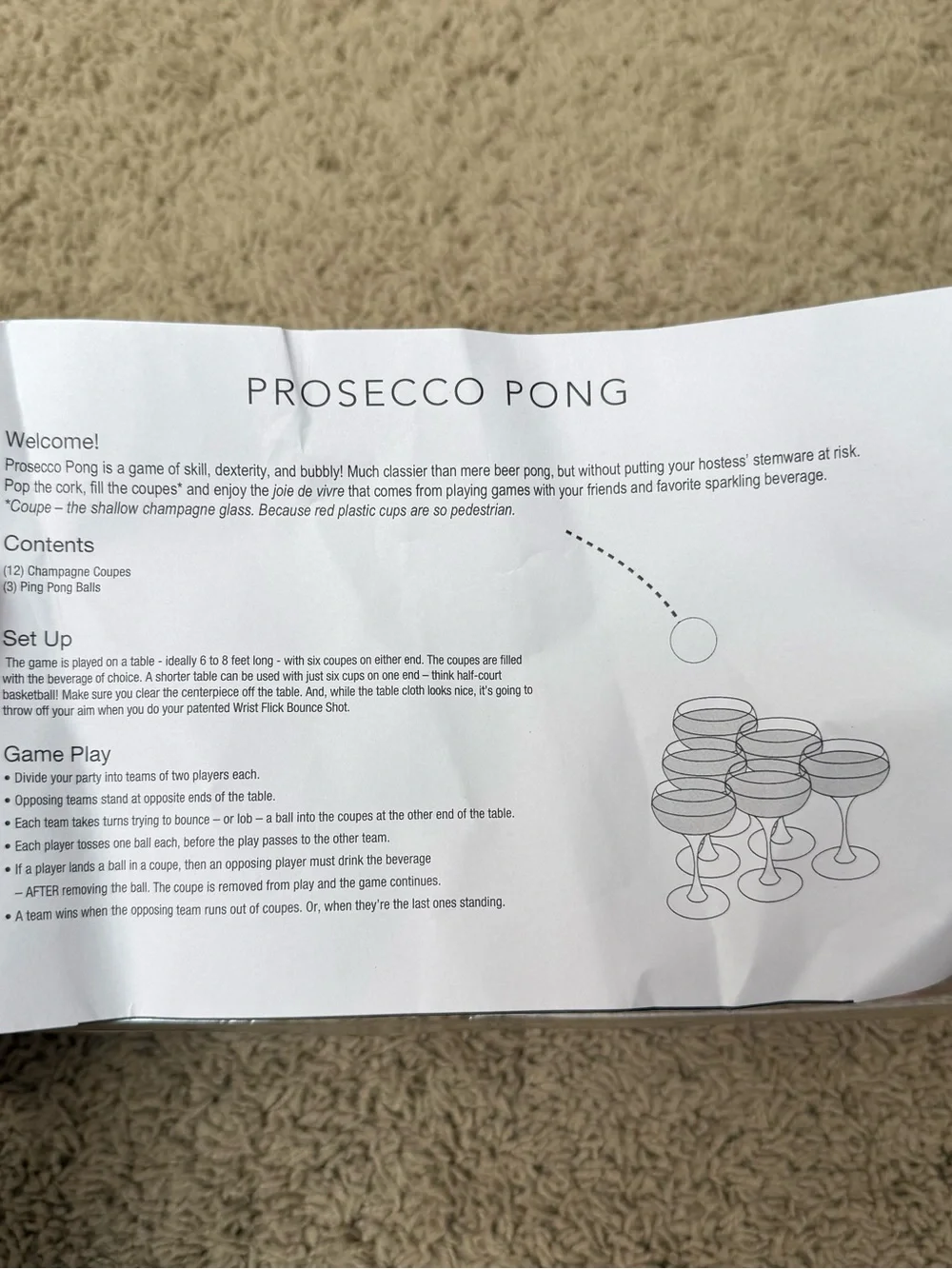Wanderlust Prosecco Party Game - Teal & Pink